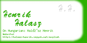 henrik halasz business card